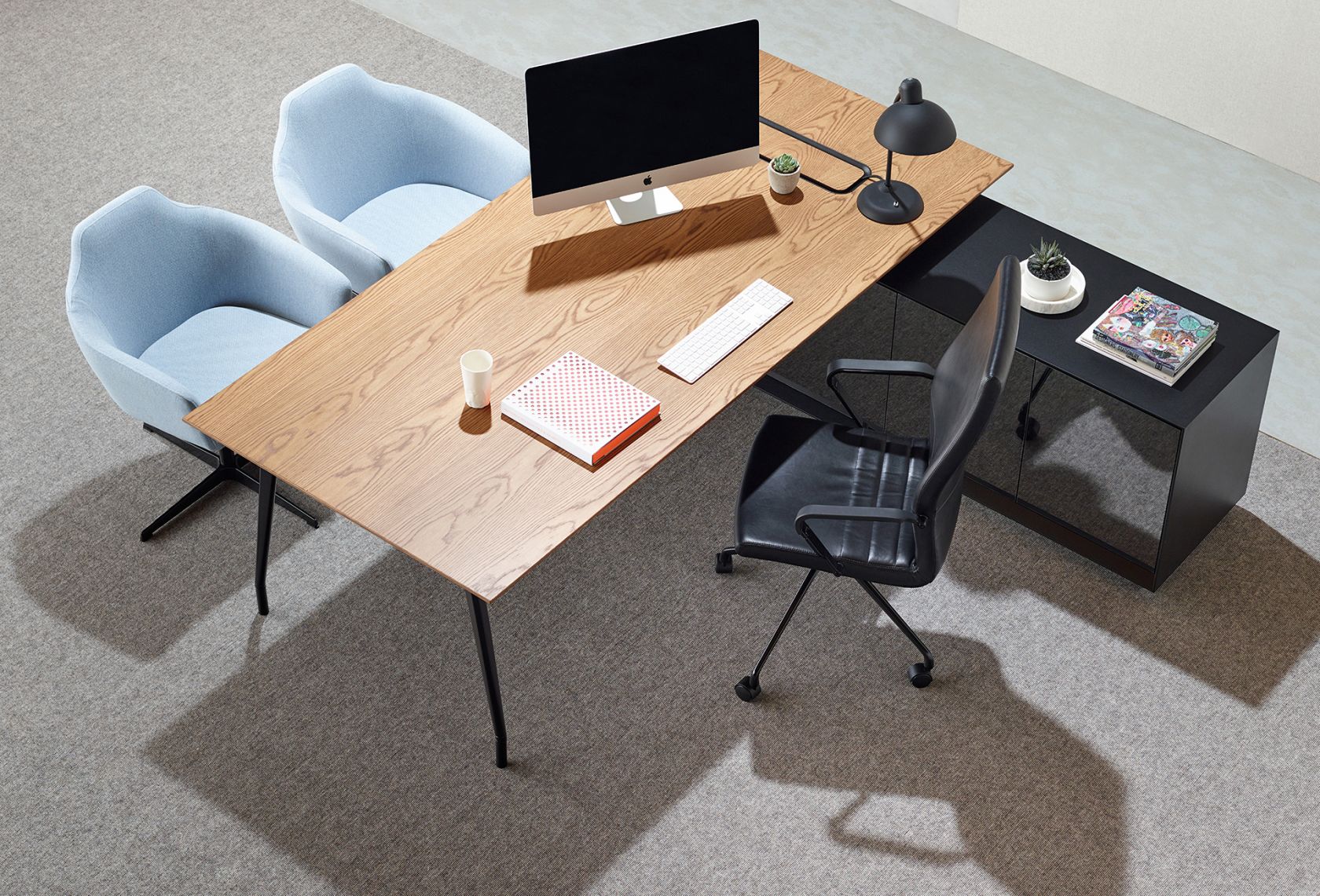 furniture, table, tabletop, book, publication, chair, electronics, hardware, monitor, screen