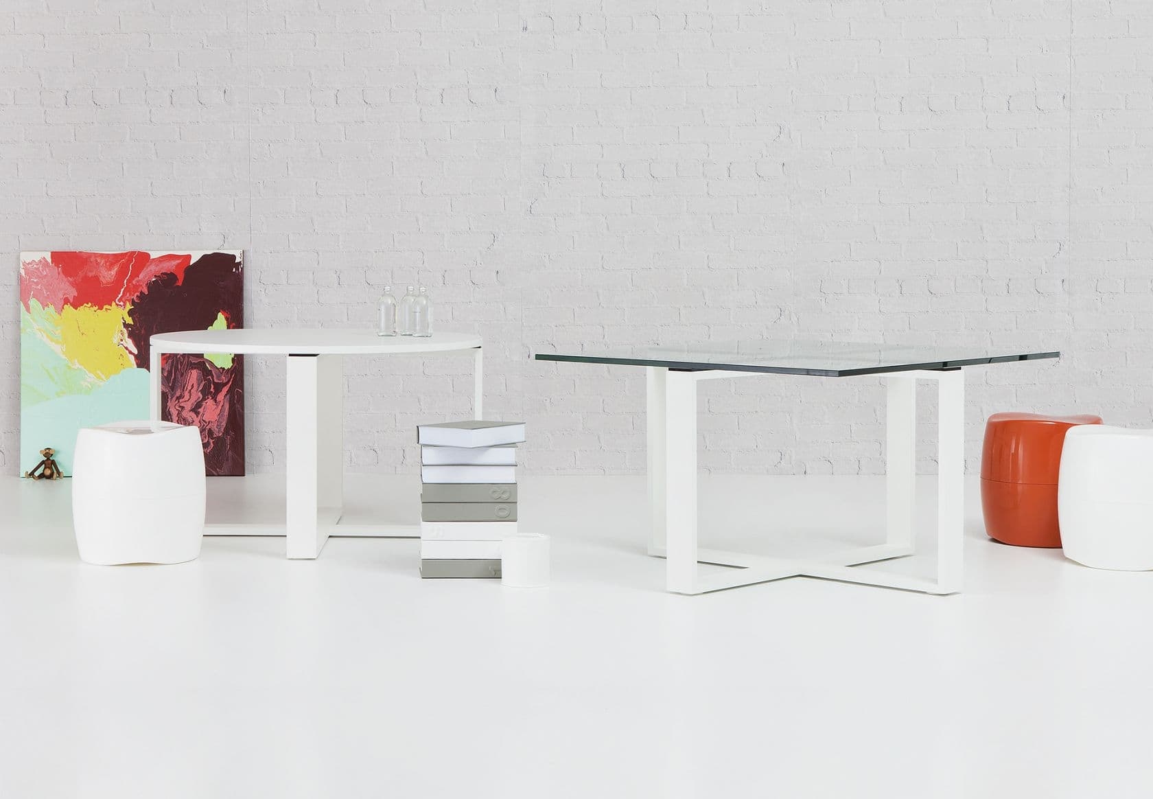 furniture, table, coffee table, dining table, desk, art, painting, tabletop