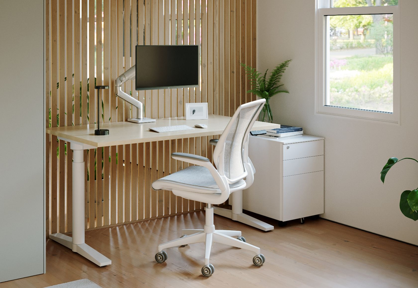 furniture, table, desk, indoors, chair, interior design, electronics, hardware, monitor, screen