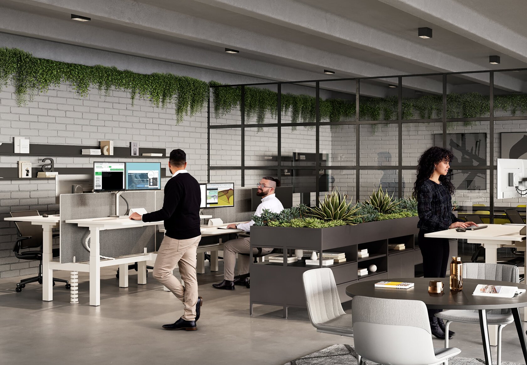 furniture, table, cafeteria, indoors, restaurant, desk, adult, male, man, person