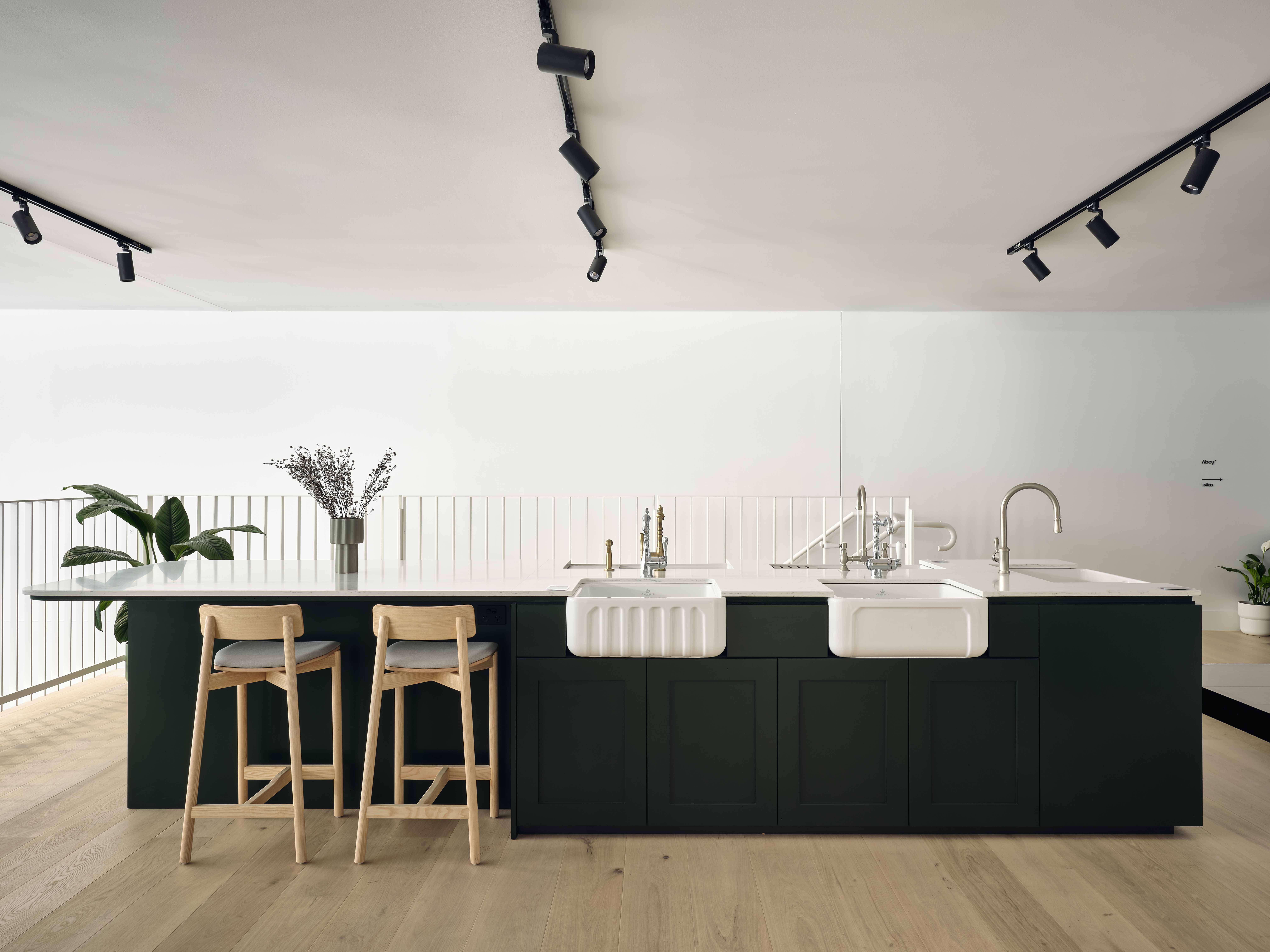 indoors, interior design, sink, double sink