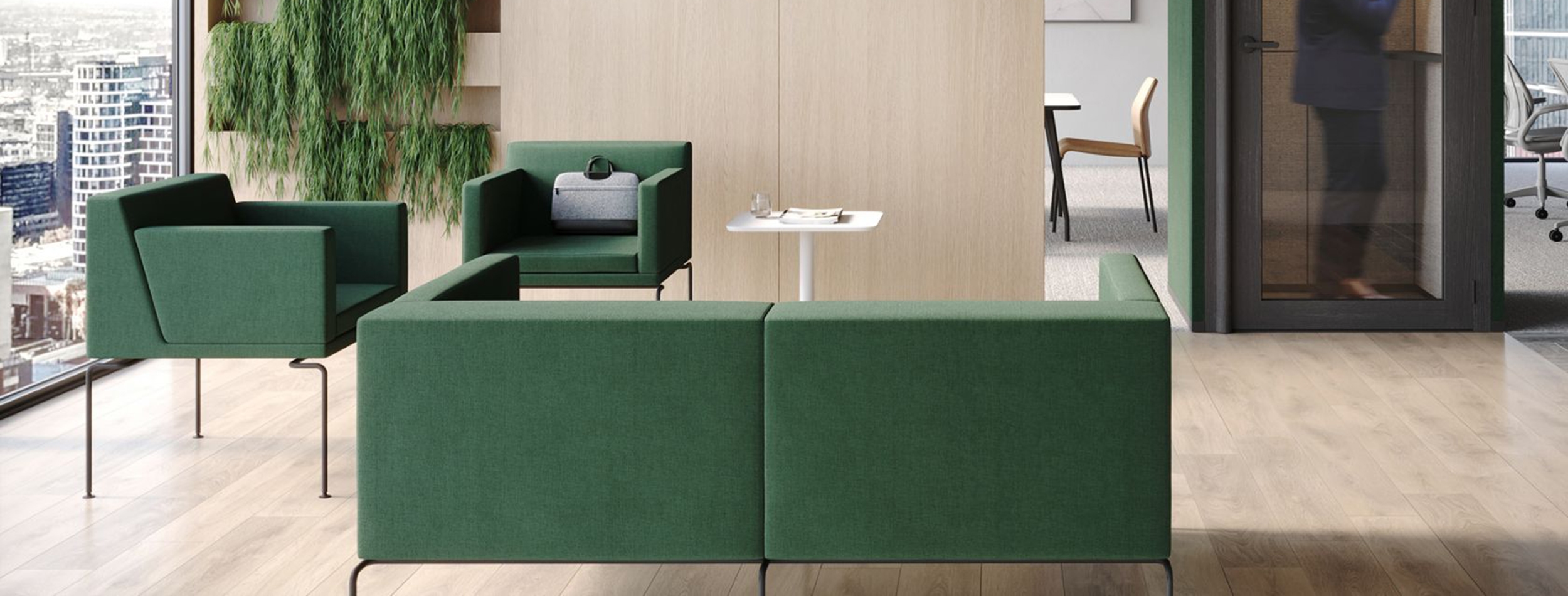 furniture, indoors, chair, couch, table, person, foyer, living room, room, lounge
