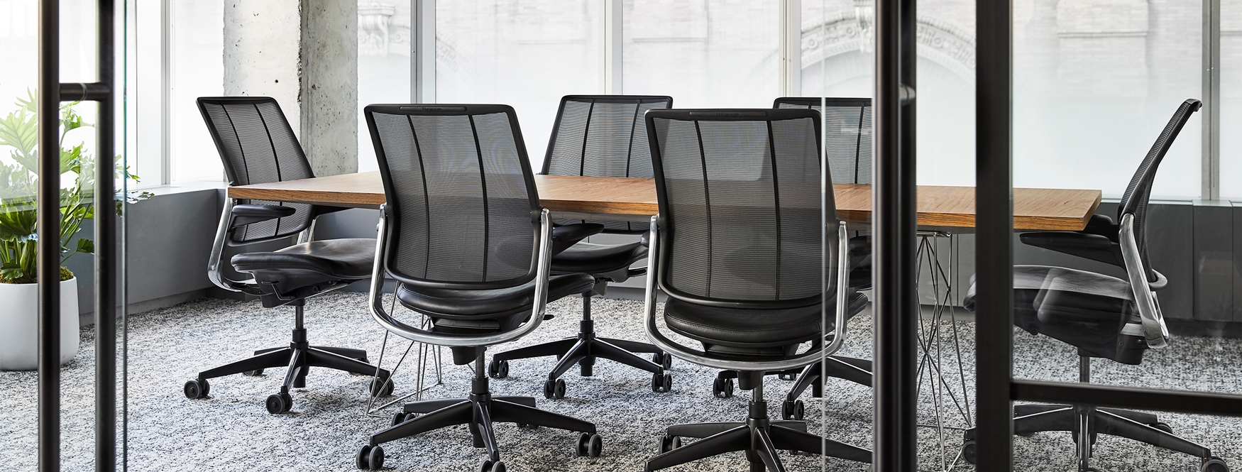 indoors, furniture, chair, plant, office, office chair