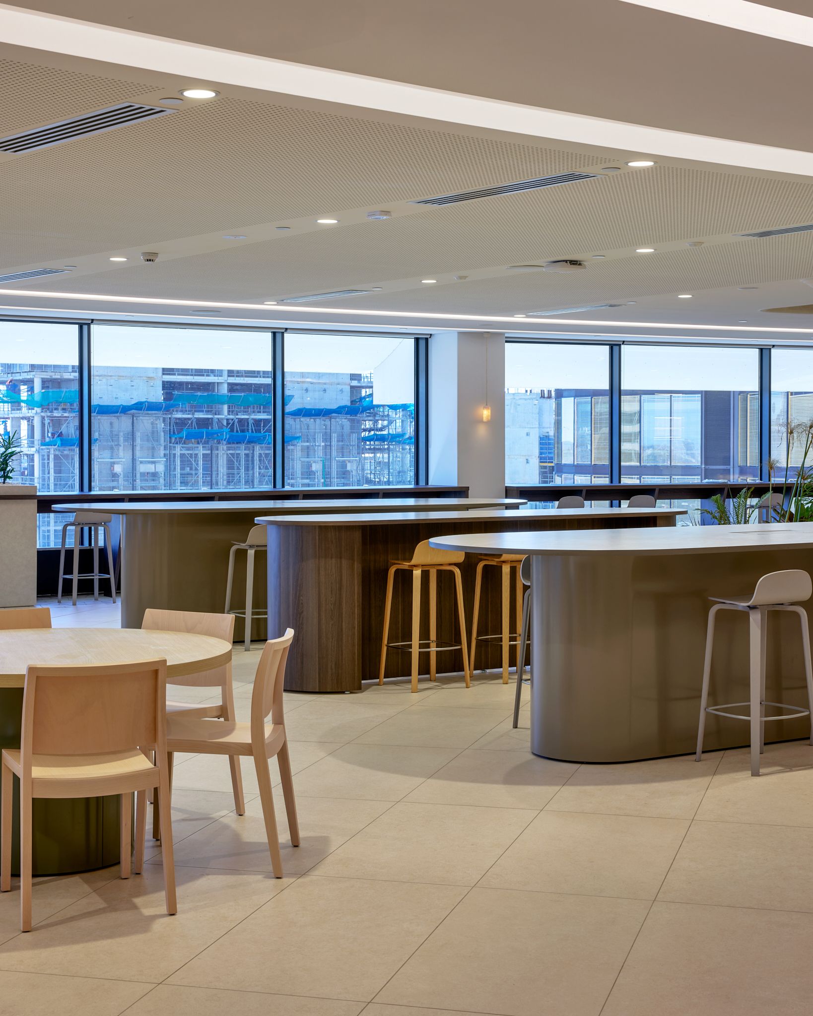 cafeteria, indoors, restaurant, furniture, interior design, table, dining table, chair