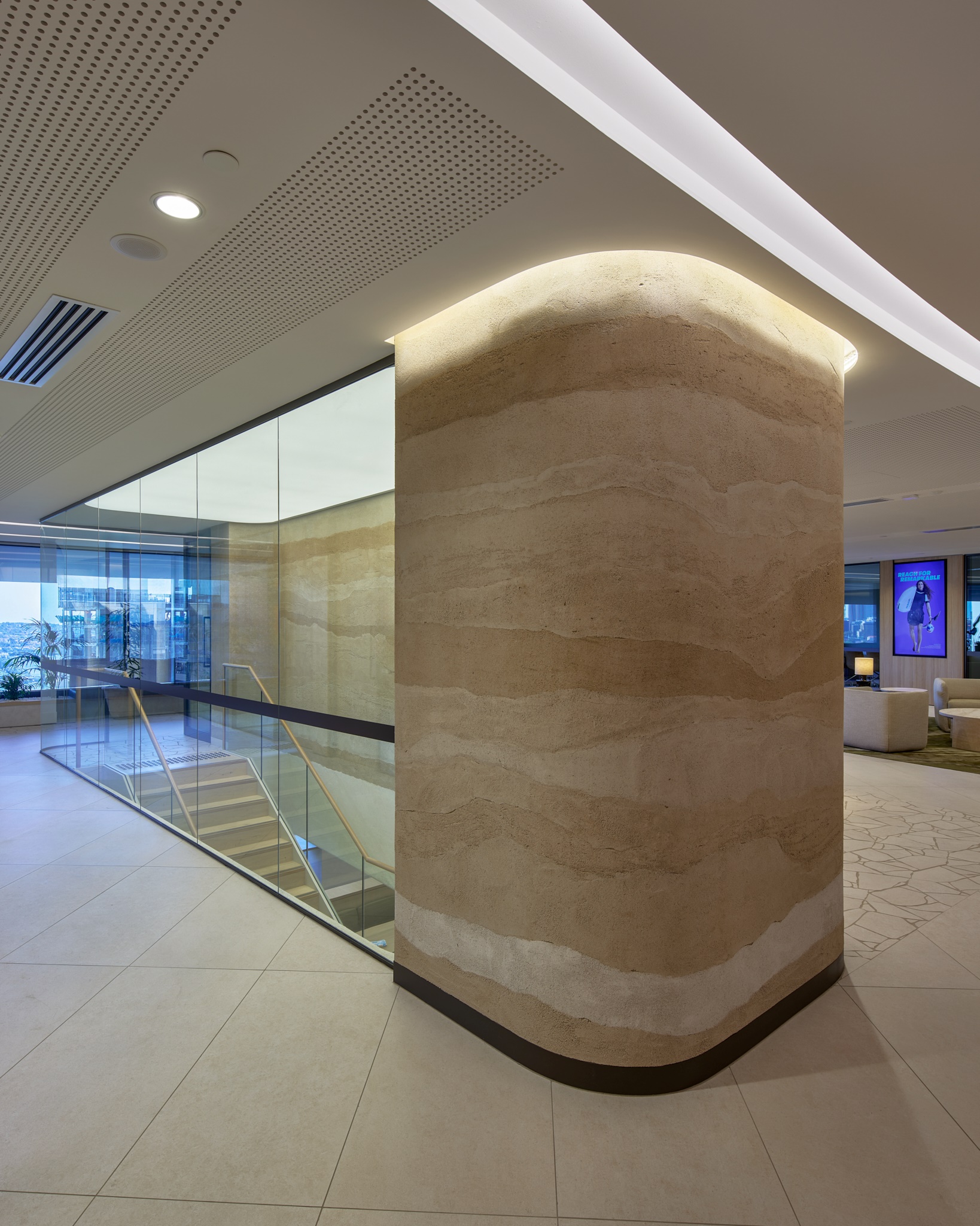 indoors, interior design, furniture, table, architecture, building, office building, reception, floor