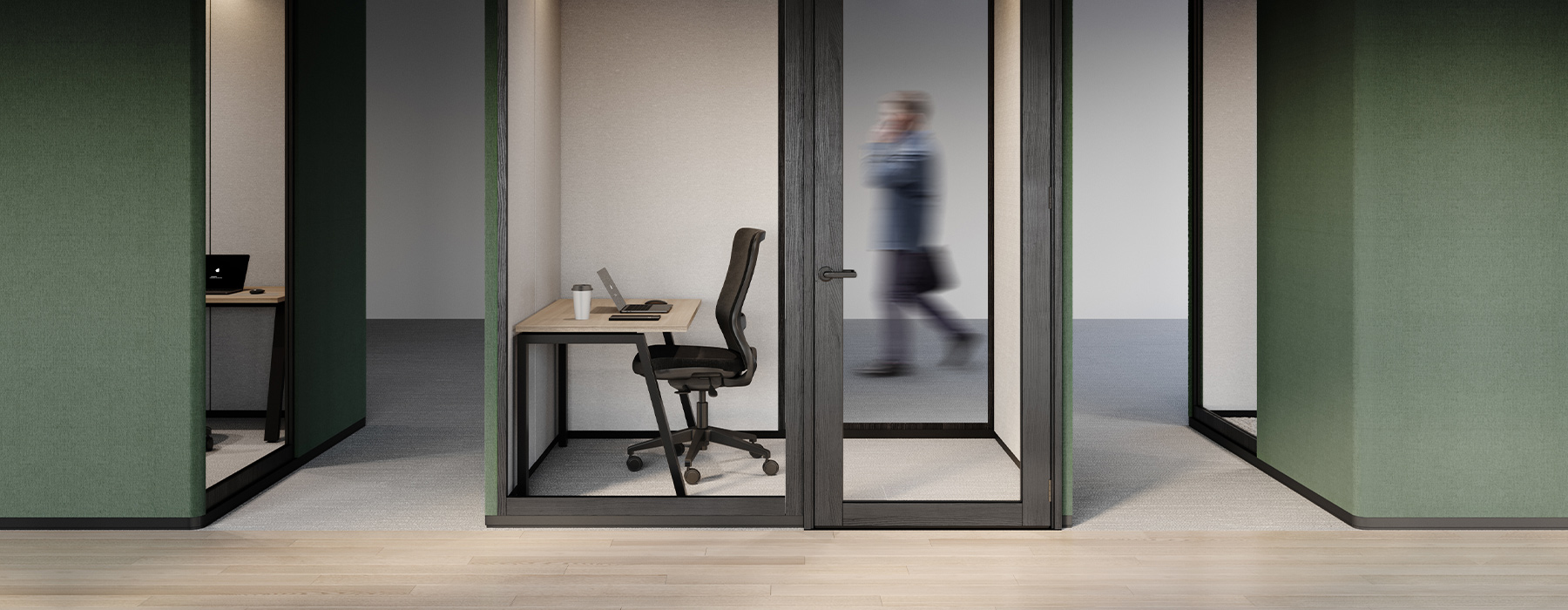 door, person, chair, furniture, table, bag, handbag, laptop, indoors, cup