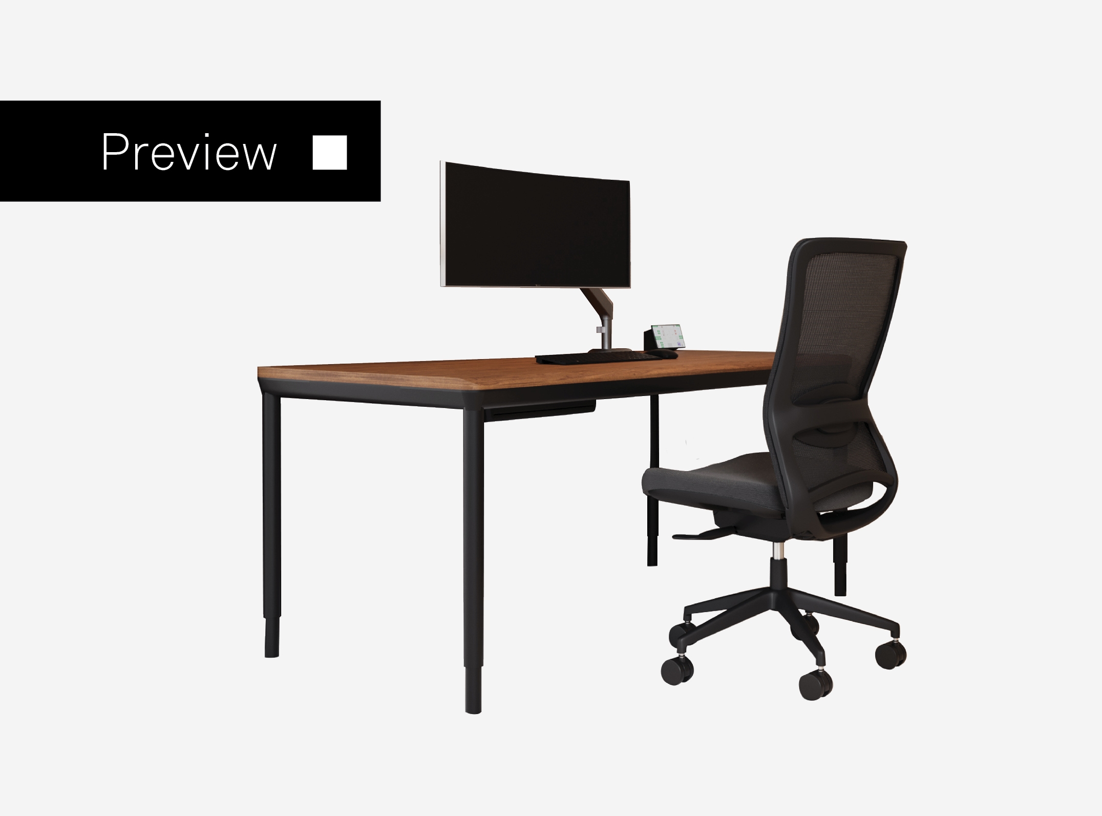 furniture, table, desk, chair, computer, electronics