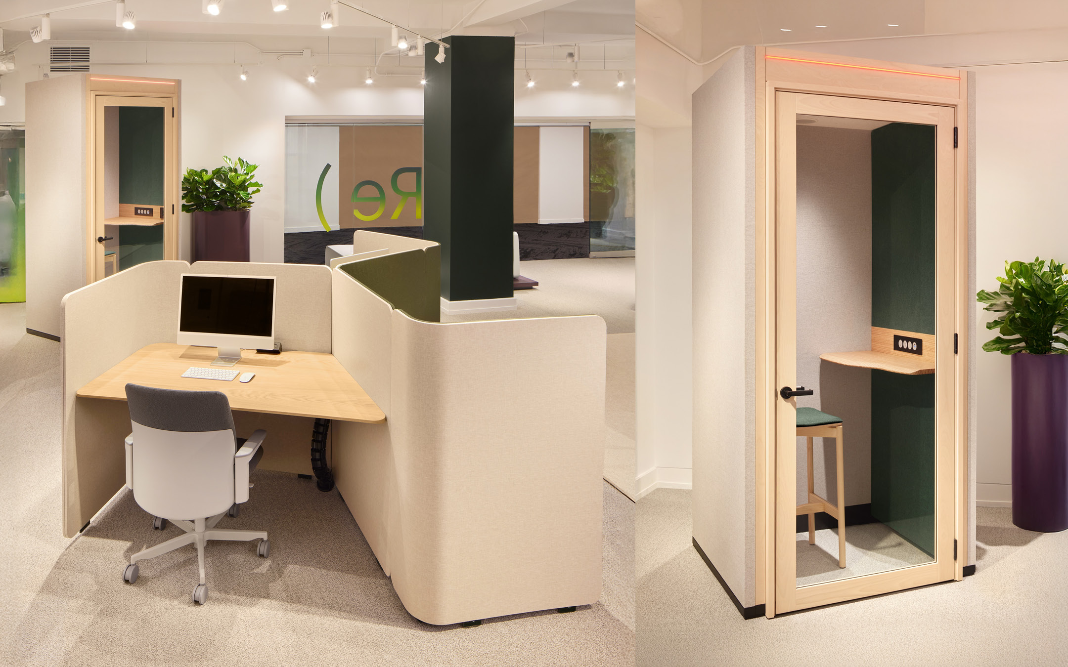 furniture, table, plant, chair, desk, electronics, monitor, screen, indoors, speaker