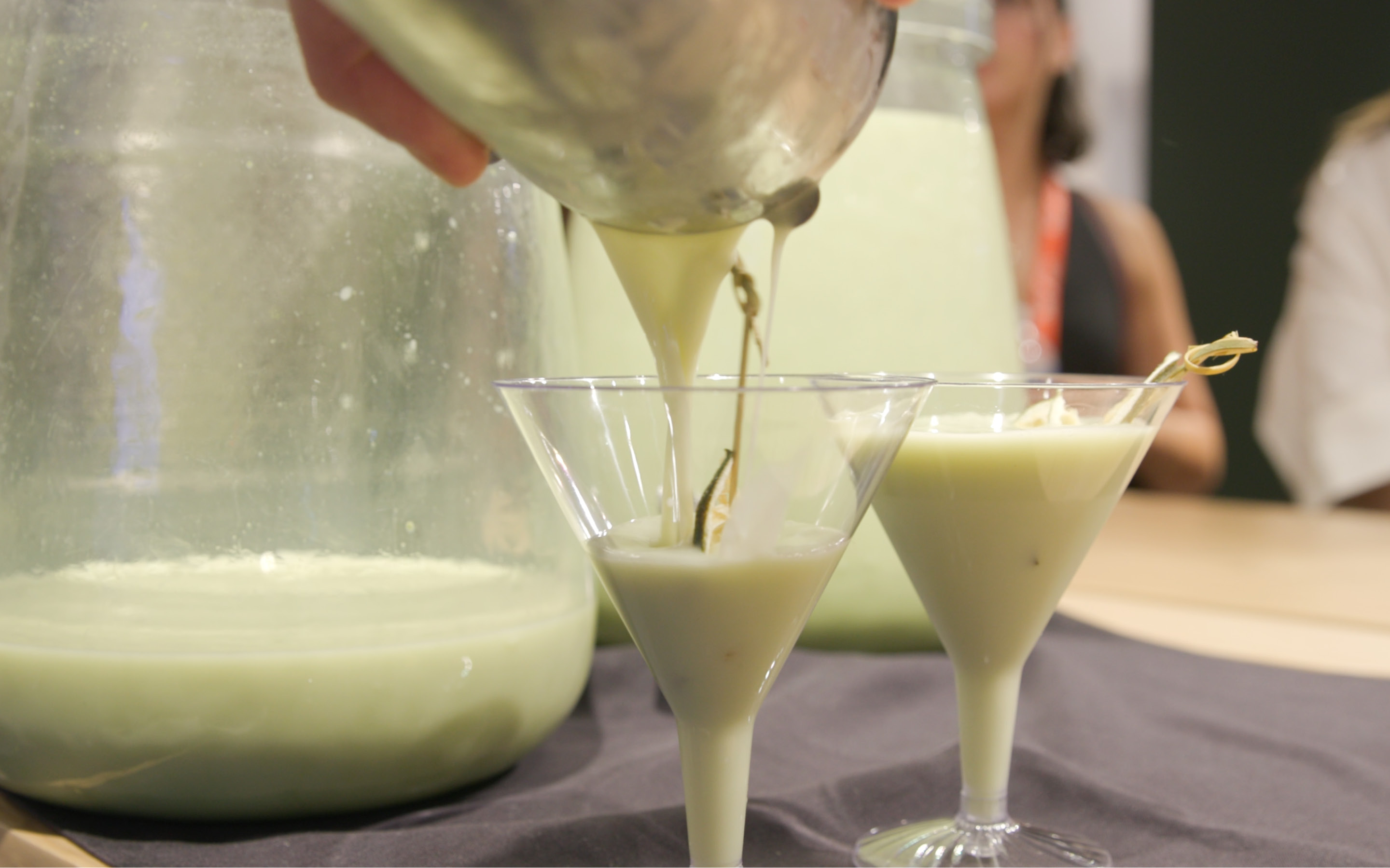 beverage, milk, person, cooking, food, pouring food, adult, female, woman, cocktail
