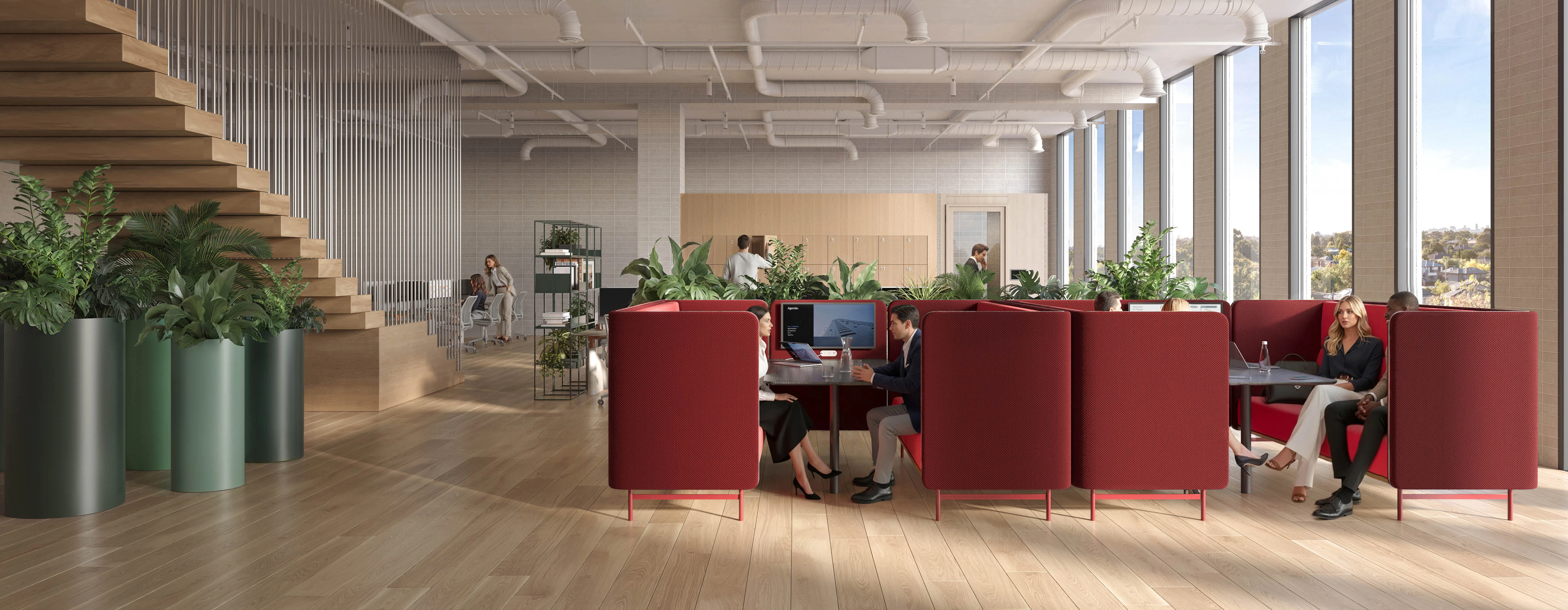 plant, potted plant, indoors, interior design, person, furniture, table, chair, shoe, monitor